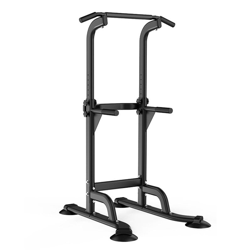 Power Tower Dip Station with adjustable height, this durable crafted steel dip station allows you to get in tip top condition by using your own body weight do tons of dips pull-ups & Leg curls