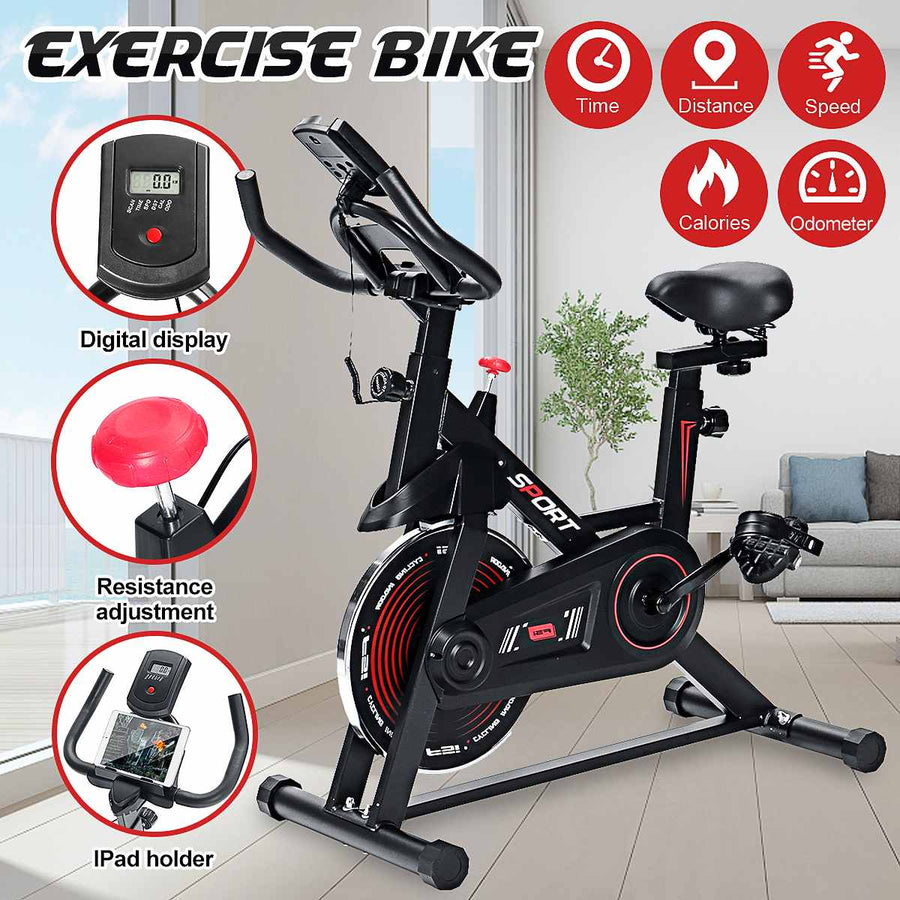 IONFITNESS Ultra-quiet Indoor Cycling Bike, with it's Stationary attractive design & LCD Monitor will invite you to hop aboard for hours of fitness training