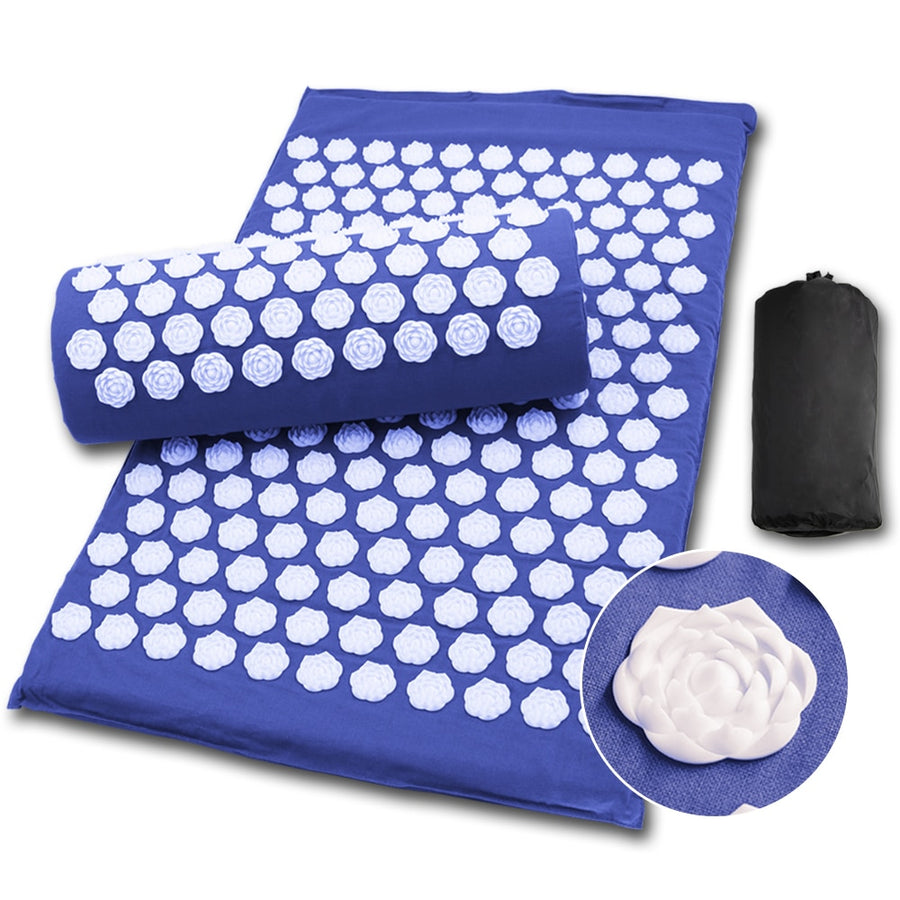 IONFITNESS Acupuncture Massager & Mat Set, Relieve Stress & Back Pain...  It's  Pillow Top Cushion Provides Complete Comfort While Getting a Relaxing Massage To the Back, Neck And Feet