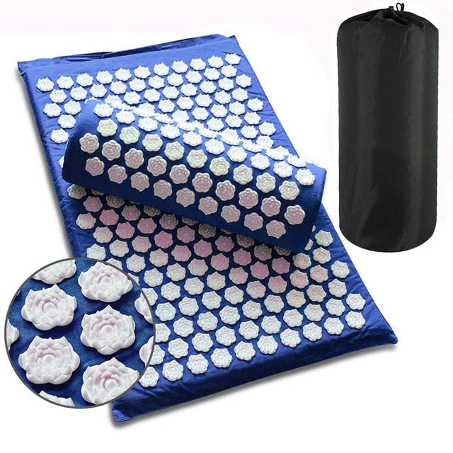 IONFITNESS Acupuncture Massager & Mat Set, Relieve Stress & Back Pain...  It's  Pillow Top Cushion Provides Complete Comfort While Getting a Relaxing Massage To the Back, Neck And Feet
